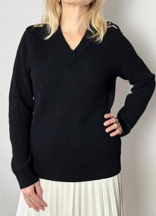 Love moschino светр з вовни светрик чорний  жіночий світер джемпер з вовни преміум бренд