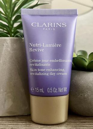 Оригінал clarins nutri-lumiere revive крем для обличчя, 15мл💜