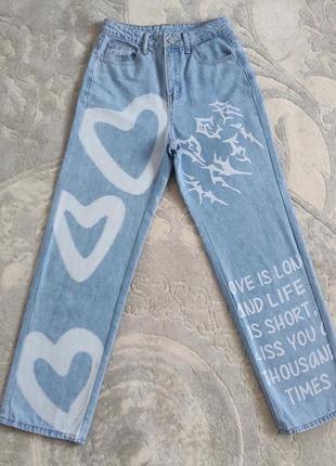 Брюки джинсовые женские shein