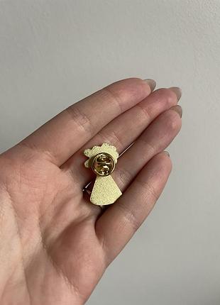 Пин значок металлический брошка колба с ромашками4 фото
