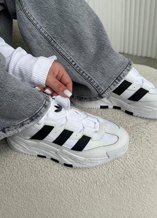 Кроссовки adidas niteball white black