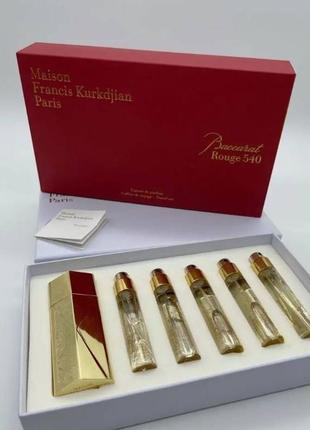 Парфюмированный набор унисекс maison francis kurkdjian baccarat rouge 540 extrait de parfum, 5х11 мл