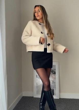 Курточка zara, куртка из меха зара
