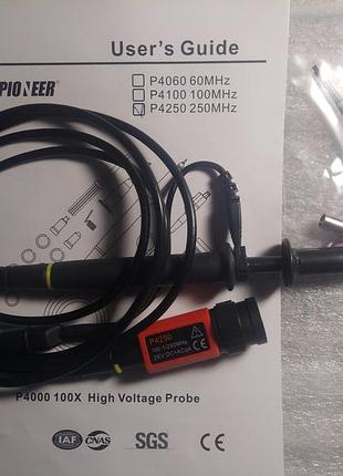 Щуп осцилографа p4250 100x високовольтний 2kv 250mhz
