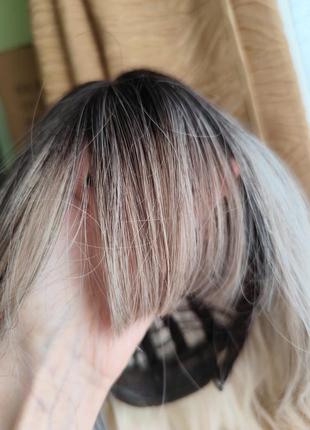 Парик перука каре волнистые волосы канекалон искусственные как настоящие холодный блонд ом...