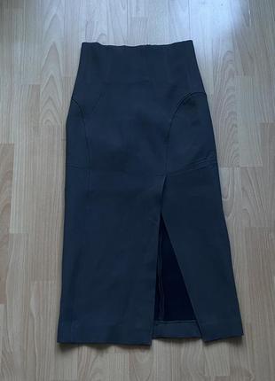 Длинная юбка zara с вырезом