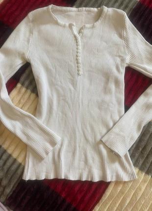 Лонгслів білий