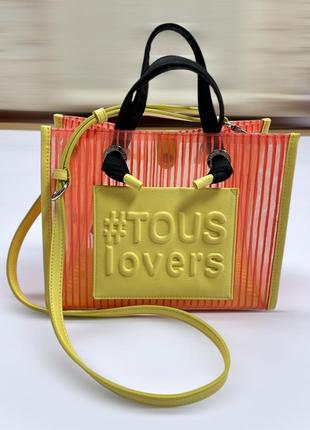 Стильна яскрава прозора сумка tous оригінал
