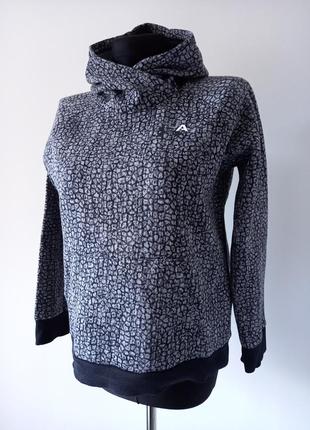 Кофта худи в леопардовый принт.