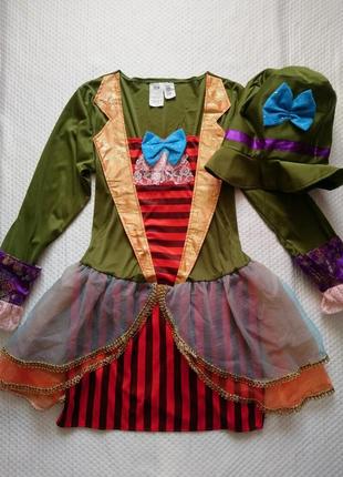Карнавальное платье mad hatter 2xl размер с шляпкой