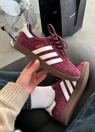 Adidas gazelle bordo, кросівки жіночі адідас бардові, кроссовки женские адидас