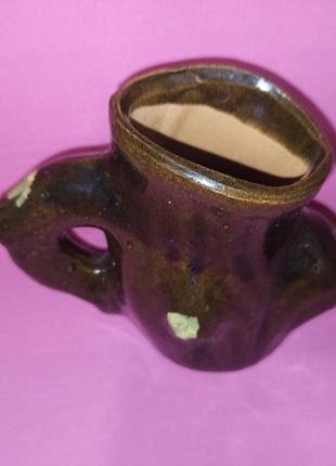Винтажная ваза из ссср пень пенёк керамика