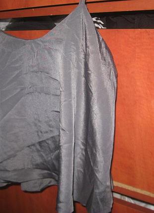 Топ воланом cropped сірий