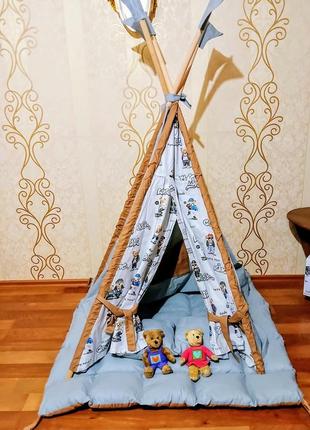 Огвам для малышей с матрасом бон.большой 115*115 см на 180см.