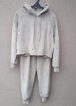 Спортивный костюм беж флисовый