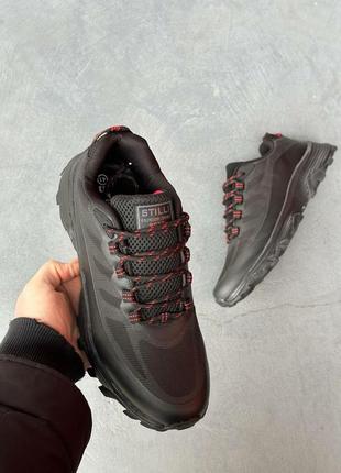 Чоловічі кросівки термокросівки чорні шкіряні