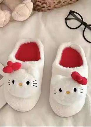 Капці домашні пухнасті sanrio hello kitty аніме косплей kawaii бантики