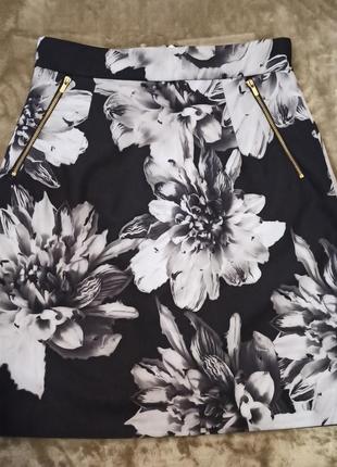 Юбка в цветы h&m