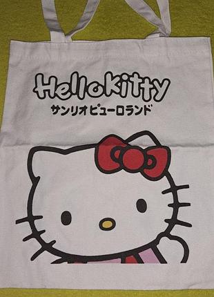 Сумка-шопер з хеллоу кітті милий шопер з hello kitty sanrio