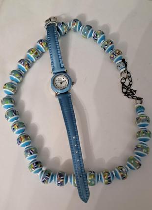 Комплект на літо колье +годинник