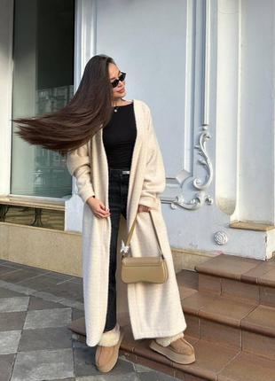 Кардіган довгий з альпаки