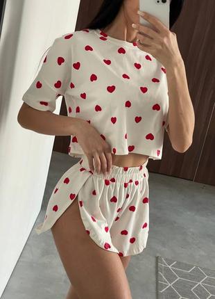 Пижама сердечки