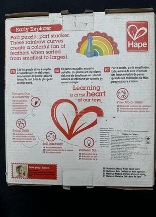 Пирамидка павлин hape (e0403) повреждена упаковка 4