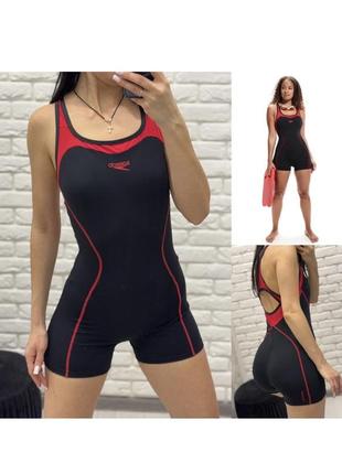 Купальник спортивный сплошной шортами