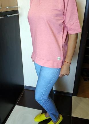 Трикотажный свитшот с коротким рукавом реглан свободного кроя next р.46-48 хлопок