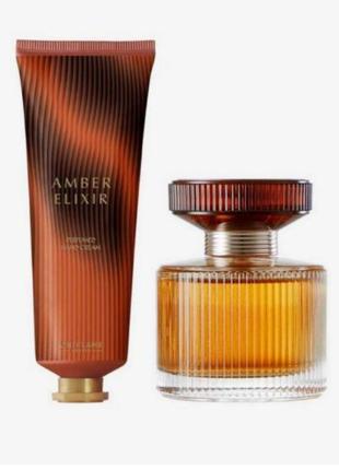 Набор парфюмированная вода и крем для рук amber elixir