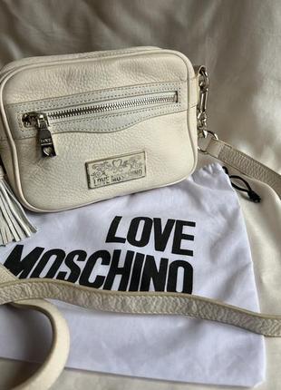 Love moschino сумка кожа