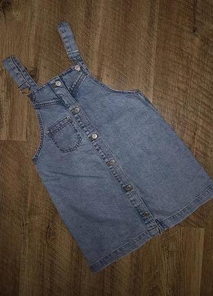 Джинсовый сарафан zara 11-12 лет