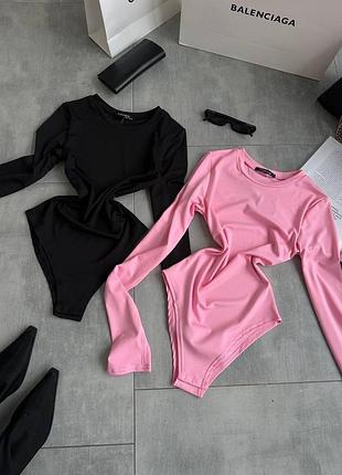 Боди женский микродайвинг / женский однотонный боди / есть обмен / новинка / стильные боди на длинный рукав