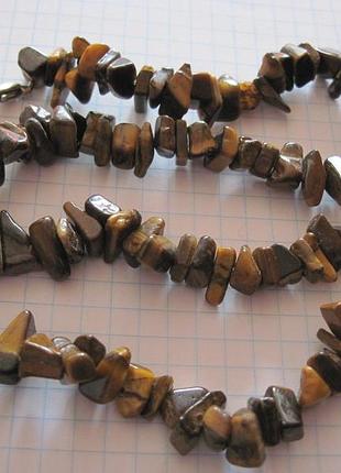 Буси. намисто. натуральний камінь тигровий око