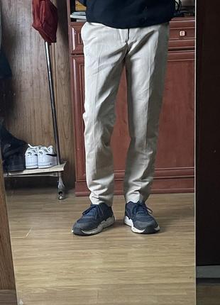 Брюки чинос lacoste лен брюки