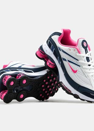 Женские кроссовки nike polarized shox ride 2 sp x supreme white pink black 36-37-38-39-40
