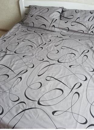 Постельное белье бязь-люкс 
петля серая т1