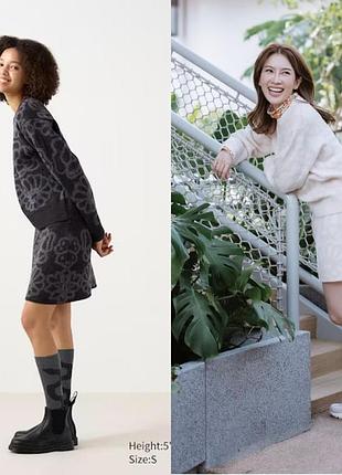 Шерстяная юбка мини uniqlo s, m