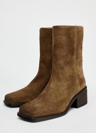 Новые кожаные ботинки ( ботинки ) zara 36 р, 37 р, 38 р, 40