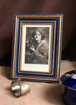 Фоторамка винтажная, деревянная. ничевина.
