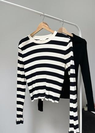 Лонг полосатый h&m