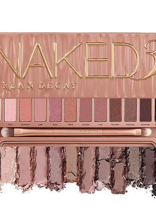 Палитра теней urban decay naked 3 eyeshadow palette (12 оттенков)