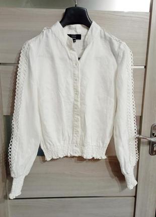 💯% льон сорочка блуза рубашка