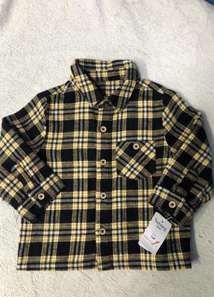 Теплая рубашка в клетку