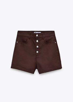 Джинсові шорти (пропитка під шкір) zara