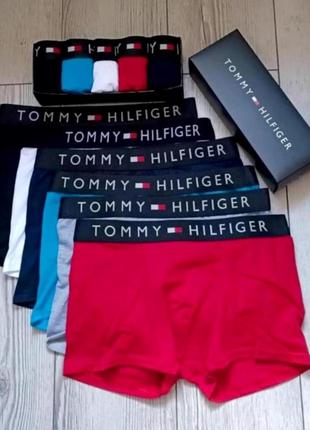 Труси боксери чоловічі, нижня білизна tommy hilfiger 5 шт в коробці.