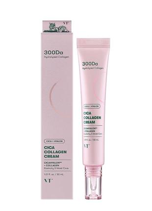 Vt укрепляющий крем для лица с коллагеном
vt cosmetics cica collagen cream 30ml.