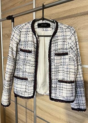 Твидовый пиджак zara