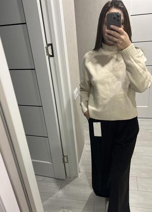 Кофта светр hm h&m xs 34 s 36 молочний