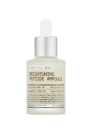 Срок до 2025.07 пептидная сыворотка против пигментных пятен и неровного тона logically, skin brightuning peptide ampoule 30 мл